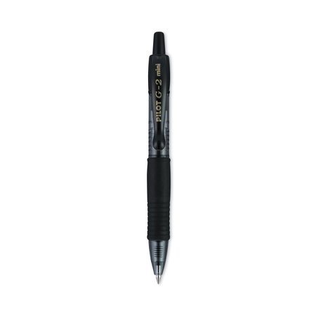 PILOT G2 Mini Retractable Gel Pen, Fine 0.7mm, Black Ink/Barrel, PK4 31734